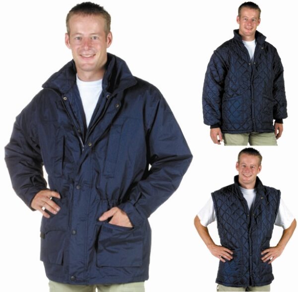 PARKA PRO INDUSTRIE CONFORT 4 EN 1 IMPER/RESPIRANT MARINE - TS A 3XL