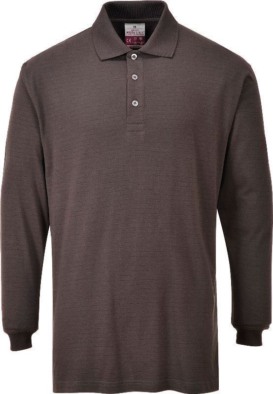 POLO MANCHES LONGUES FR IGNIFUGE ANTI-FLAMME ATEX ARC ELECTRIQUE. TAILLE S A 5XL - GRIS