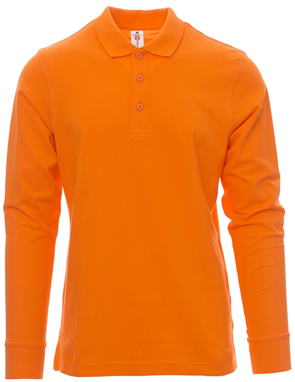 POLO HOMME 180 MANCHES LONGUES. 100% COTON, 180 G/M². TXS À 3XL - ORANGE