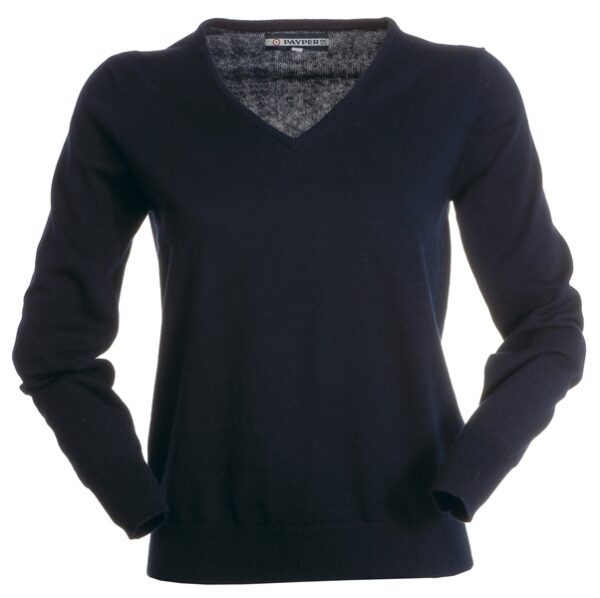 PULL FEMME COL V MANCHES LONGUES. COTON / LAINE. TS A XXL - MARINE