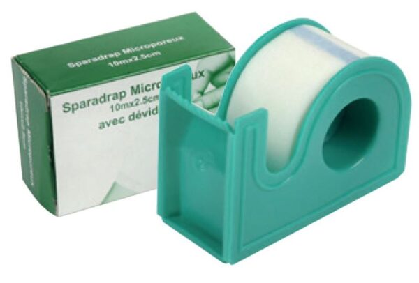 SPARADRAP MICROPORE AVEC DEVIDOIR - 10 m x 2,5 cm