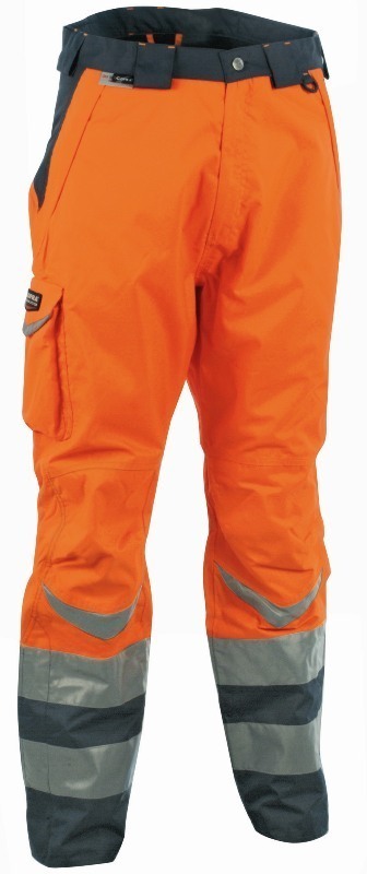 PANTALON HAUTE VISIBILITE FROID NEGATIF -45°C - POLYESTER / PU, 200 G/M² - T38 A 58 - ORANGE FLUO
