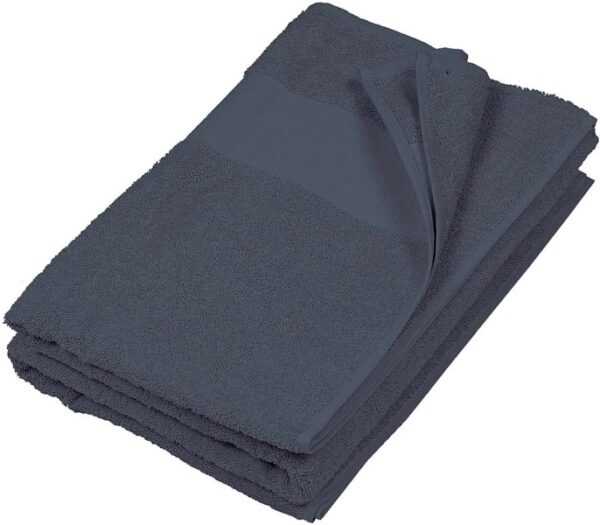 DRAP DE BAIN. COTON. DIMENSIONS 100 X 150 CM - GRIS FONCE
