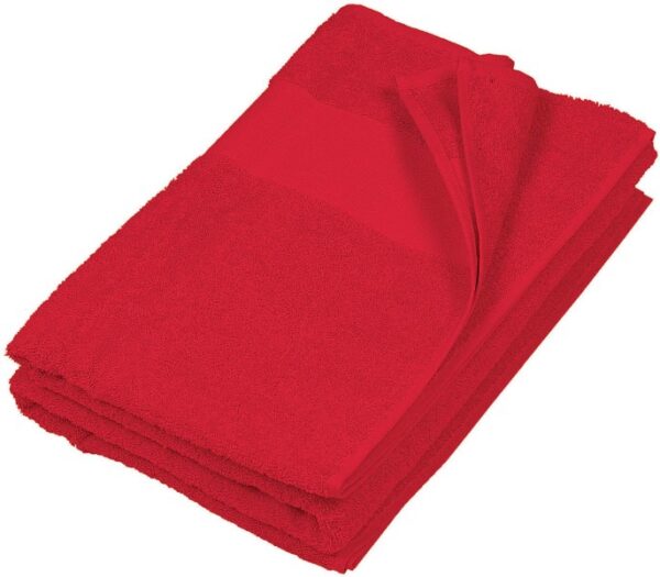 DRAP DE BAIN. COTON. DIMENSIONS 100 X 150 CM - ROUGE