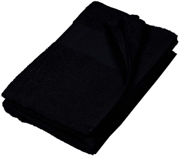 SERVIETTE DE TOILLETTE. COTON. DIMENSIONS 50 X 100 CM - NOIR
