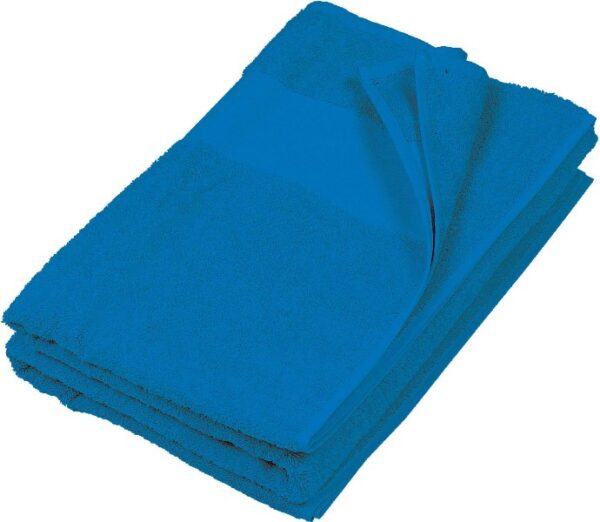 SERVIETTE DE TOILLETTE. COTON. DIMENSIONS 50 X 140 CM - BLEU ROYAL