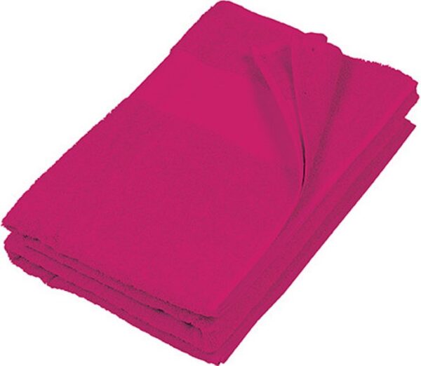 SERVIETTE DE TOILLETTE. COTON. DIMENSIONS 50 X 140 CM - FUSHIA