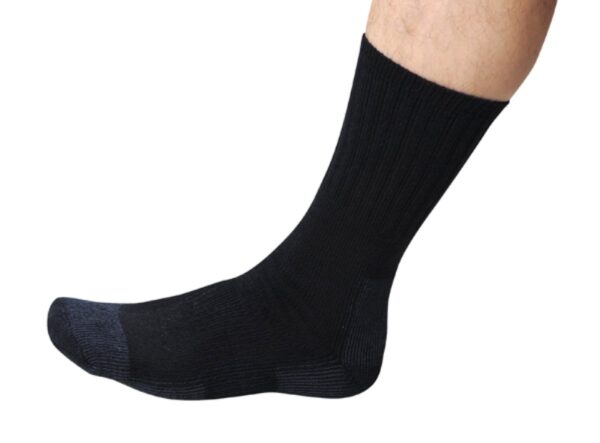 PAIRE DE CHAUSSETTES GRAND CONFORT, NOIR, POUR HOMME - POINTURES 39/42 A