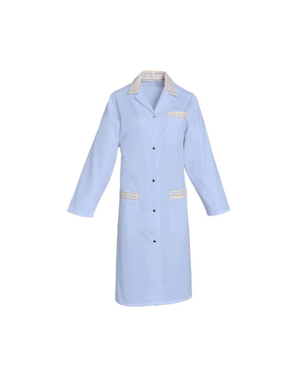 BLOUSE SOPHIE. PRESSIONS MANCHES REGLABLES. UNI POLYESTER / COTON. T0 (36/38) à 6 (60/62) - BLEU CIEL