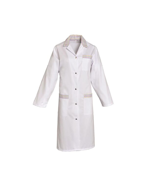 BLOUSE SOPHIE. PRESSIONS MANCHES REGLABLES. UNI POLYESTER / COTON. T0 (36/38) à 6 (60/62) - BLANC