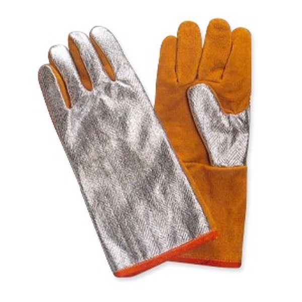 GANT ANTI-CHALEUR 500°C METAL FONDU, ANTI-COUPURE , CROÛTE DE BOVIN RHT, DOUBLE ARAMIDE, DOS ALU MANCHETTE 15 CM, TU (10)