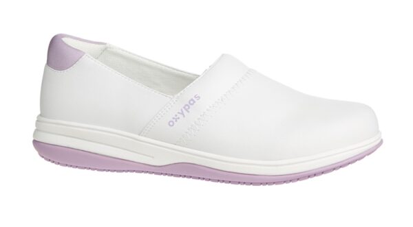 CHAUSSURE FEMME PIED SENSIBLE, PARAMEDICAL/COLLECTIVITES MAUVE, ANTIDERAPANT - CE EN ISO 20347 SRC ESD - 36/42