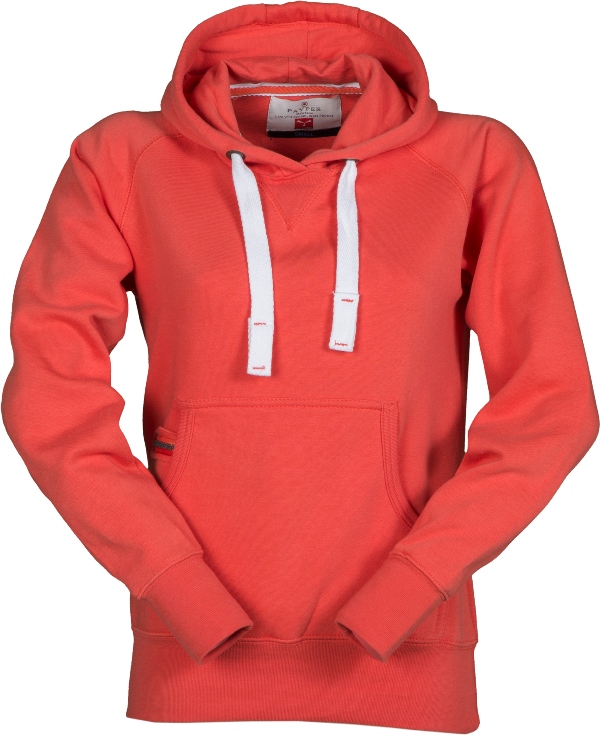 SWEAT FEMME 300 CAPUCHE ATLANTA LADY. 70% COTON / 30% POLYESTER, 300 G/M². TS À L - CORAIL