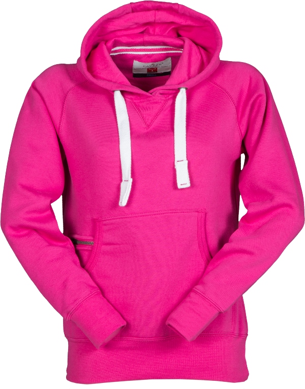 SWEAT FEMME 300 CAPUCHE ATLANTA LADY. 70% COTON / 30% POLYESTER, 300 G/M². TS À XL - FUSHIA