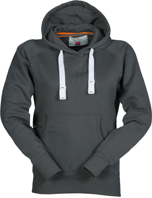 SWEAT FEMME 300 CAPUCHE ATLANTA LADY. 70% COTON / 30% POLYESTER, 300 G/M². TS À XL - GRIS FONCE