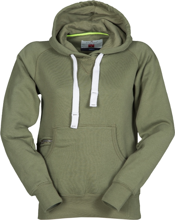 SWEAT FEMME 300 CAPUCHE ATLANTA LADY. 70% COTON / 30% POLYESTER, 300 G/M². TS À L - VERT ARME
