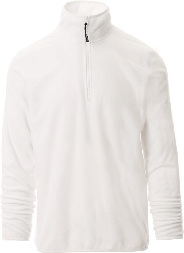 SWEAT MICROPOLAIRE TECH-LINE UNISEXE COL ZIP CHAUD / RESPIRANT. 100% POLYESTER, 180 G/M². TS à 3XL - BLANC