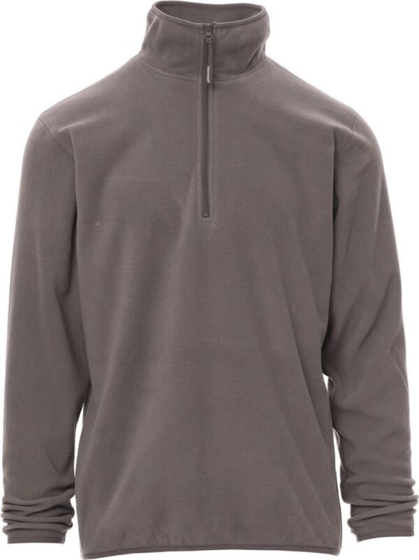 SWEAT MICROPOLAIRE TECH-LINE UNISEXE COL ZIP CHAUD / RESPIRANT. 100% POLYESTER, 180 G/M². TS à 3XL - GRIS ACIER