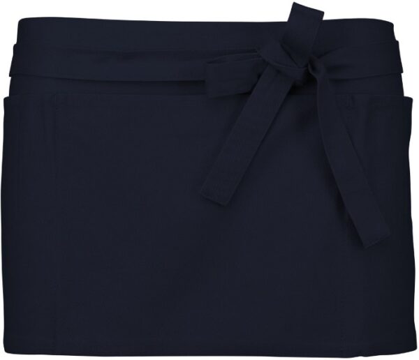 TABLIER COURT BARMAN. UNI COTON. DIMENSIONS H26 X L70 CM. TU - MARINE