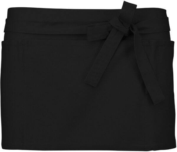 TABLIER COURT BARMAN. UNI COTON. DIMENSIONS H26 X L70 CM. TU - NOIR