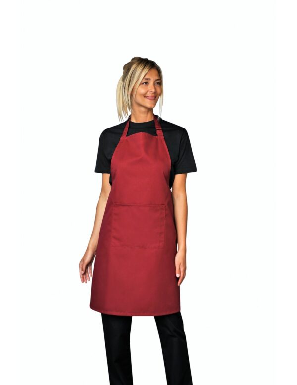 TABLIER ANDREA. UNI POLYESTER / COTON. DIMENSION 85 X 70 CM. TU - ROUGE