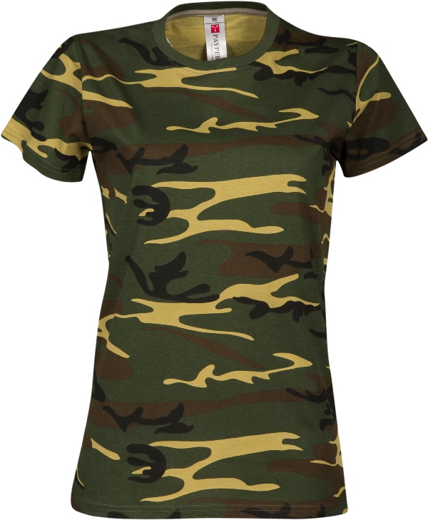 TEE-SHIRT MANCHES COURTES FEMME FORESTIER SUNSET LADY. 100% COTON. TXS A XL - CAMOUFLAGE