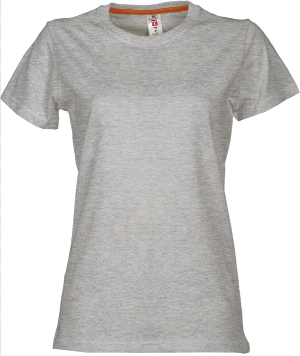 TEE-SHIRT FEMME 190 MANCHES COURTES. 100% COTON, 190 G/M². TXS À XL - HEATHER GREY