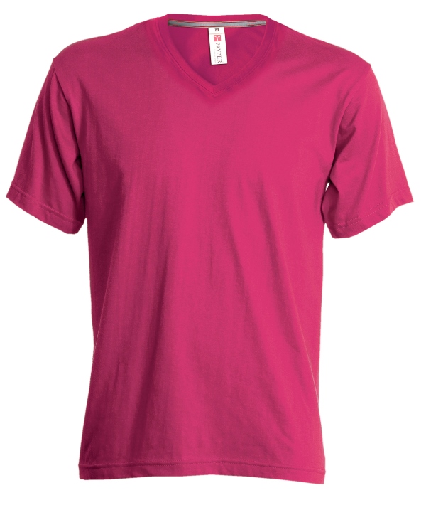 TEE-SHIRT FEMME 150 COL V MANCHES COURTES. 100% COTON, 150 G/M². TS À 3XL - FUSHIA