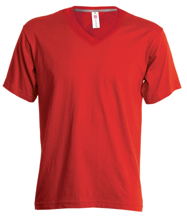 TEE-SHIRT FEMME 150 COL V MANCHES COURTES. 100% COTON, 150 G/M². TS À 3XL - ROUGE