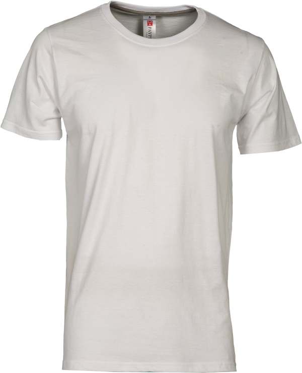 TEE-SHIRT HOMME 150 MANCHES COURTES. 100% COTON, 150 G/M². TXS À 5XL - BLANC