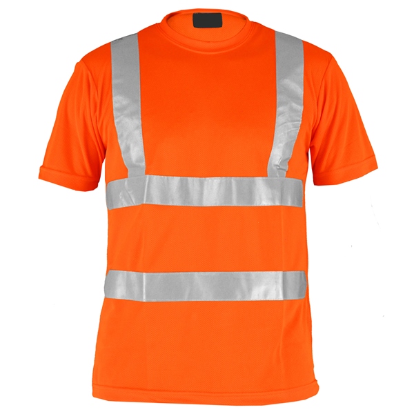 TEE-SHIRT HOMME HAUTE VISIBILITE FLASHVISION MANCHES COURTES. 100% POLYESTER DRYTECH, 150 G/M². EN ISO 13688, EN ISO 471 CL2. TS À 5XL - ORANGE