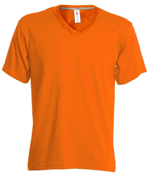 TEE-SHIRT HOMME 150 COL V MANCHES COURTES. 100% COTON, 150 G/M². TS À 3XL - ORANGE