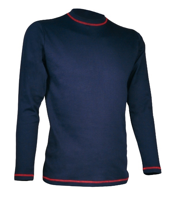TEE-SHIRT MANCHES LONGUES IGNIFUGE ANTI-FLAMME ATEX. TAILLE S A 3XL - MARINE