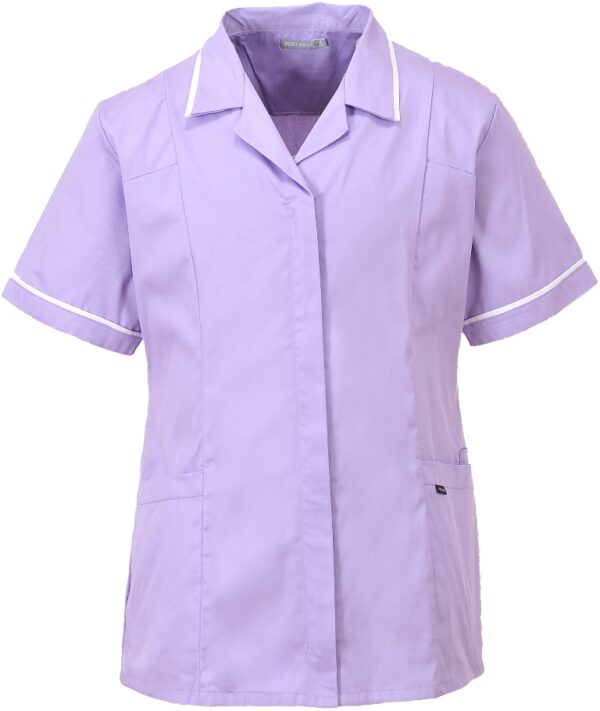 TUNIQUE KYLIE. ZIP MANCHES COURTES. UNI POLESTER / COTON . TS A XXL - LILAS