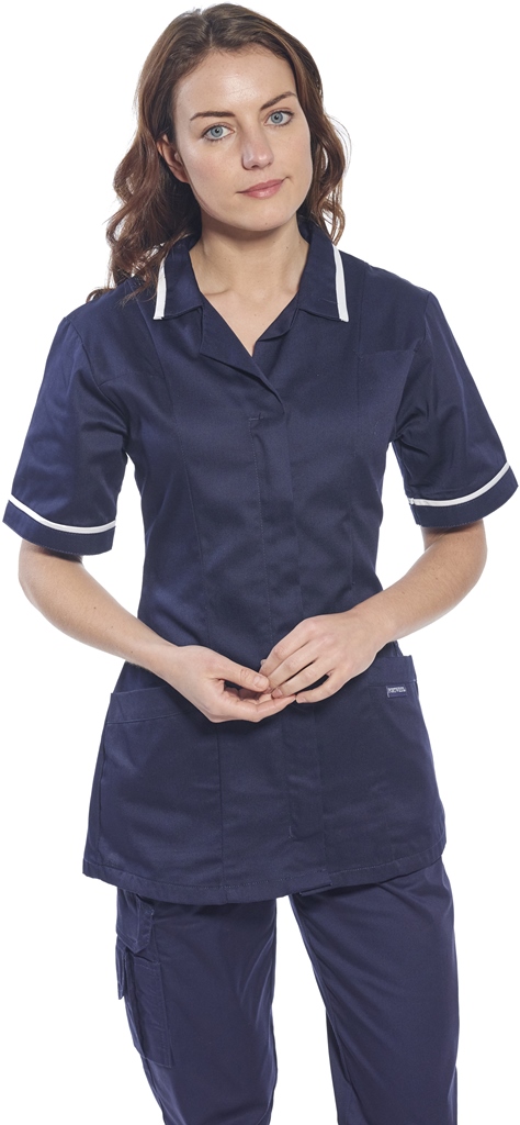 TUNIQUE KYLIE. ZIP MANCHES COURTES. UNI POLESTER / COTON . TS A XXL - MARINE