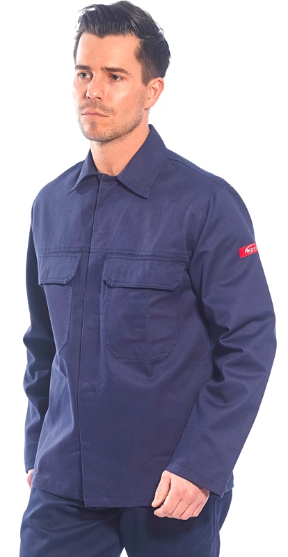 VESTE DE TRAVAIL IGNIFUGEE ANTI-FLAMME SOUDEUR. TXS A 5XL - MARINE