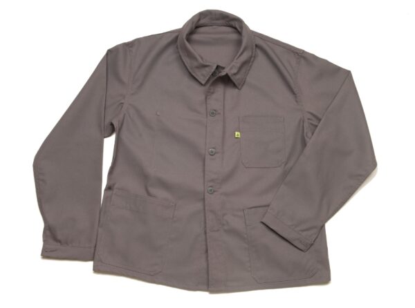 VESTE BOUTONS IMAGE PERSONNALISABLE. COTON / POLYESTER. EN ISO 13688. T36/38 À 60/62 - GRIS