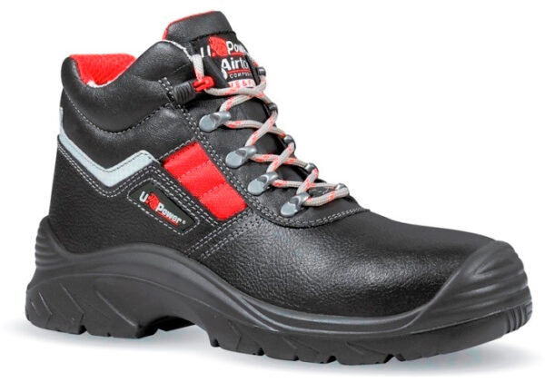 CHAUSSURE DE SECURITE HOMME, BITUME HRO HI HAUT, NOIR, BOUT RECOUVERT - CE EN ISO 20345 RS S3 HRO HI CI SRC