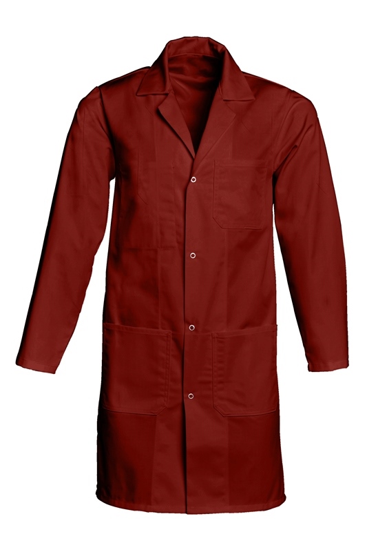 BLOUSE XAVIER. PRESSIONS MANCHES LONGUES. UNI POLYESTER / COTON. T0 (36/38) à 6 (60/62) - BORDEAUX