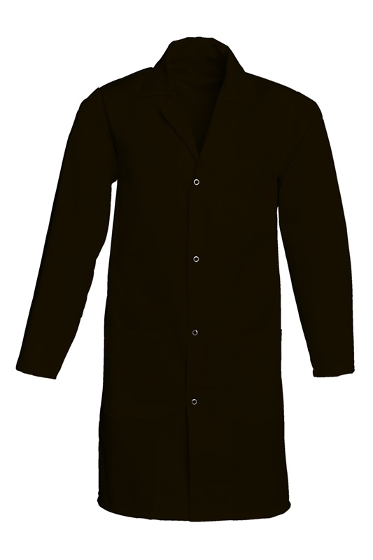 BLOUSE XAVIER. PRESSIONS MANCHES LONGUES. UNI POLYESTER / COTON. T0 (36/38) à 6 (60/62) - NOIR
